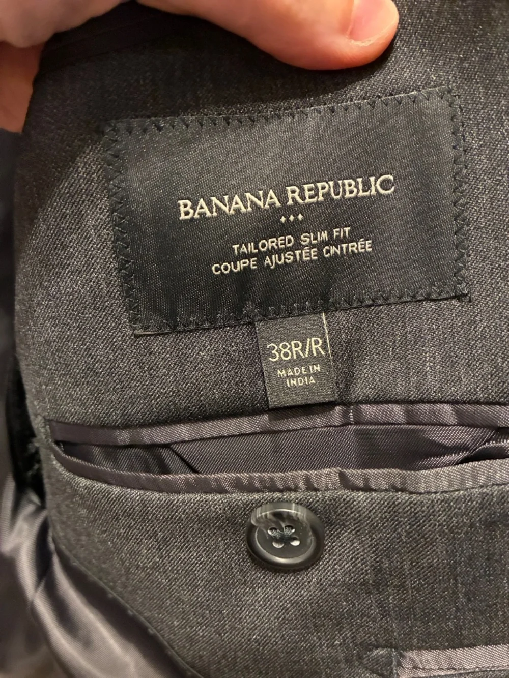 Banana Republic Charcoal Men’s 2 Button Blazer